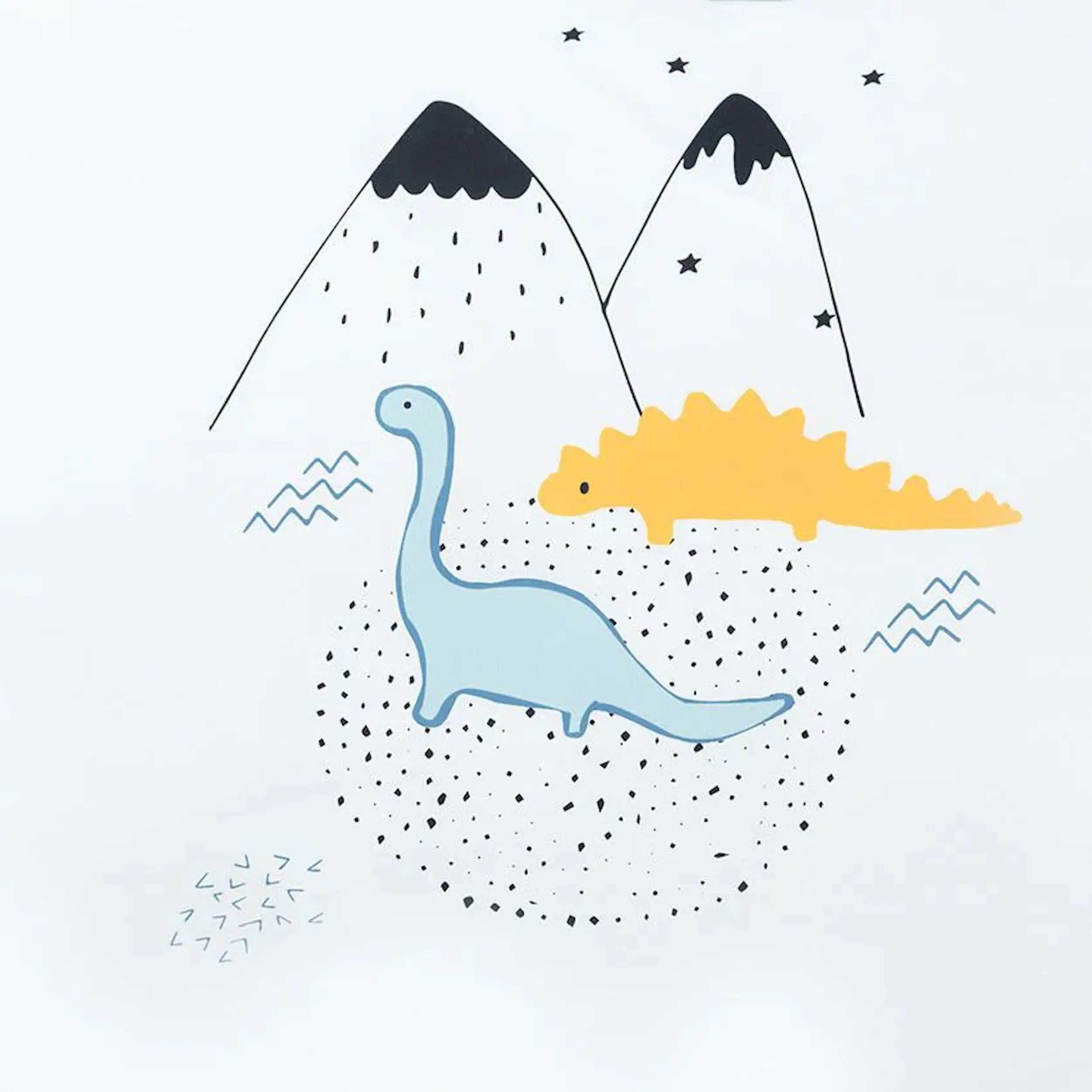 Lenjerie de pat pentru copii Premaman Dinos 140x100 (Blue/White) - 2