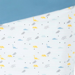 Lenjerie de pat pentru copii Premaman Dinos 140x100 (Blue/White) Thumb