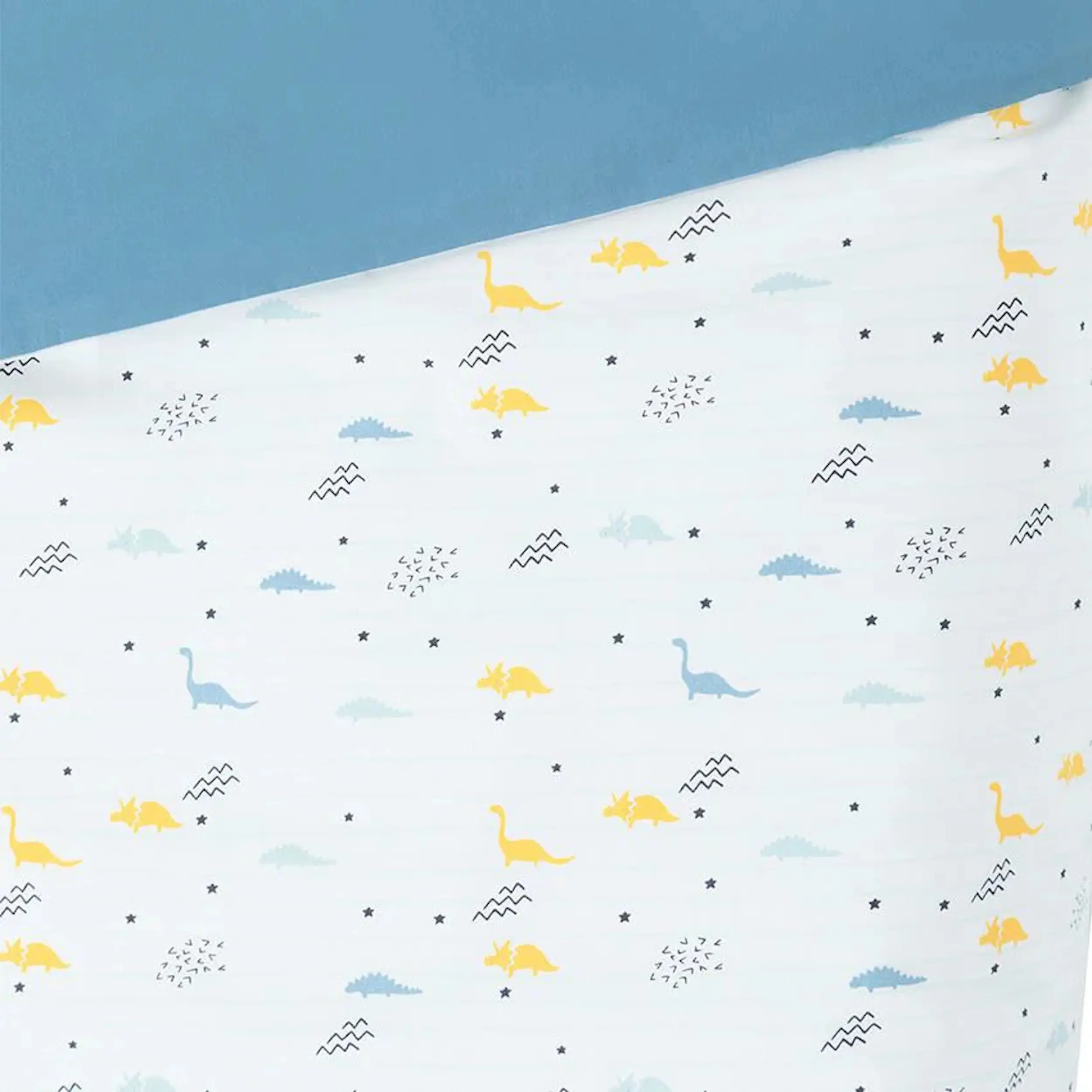 Lenjerie de pat pentru copii Premaman Dinos 140x100 (Blue/White) - 3