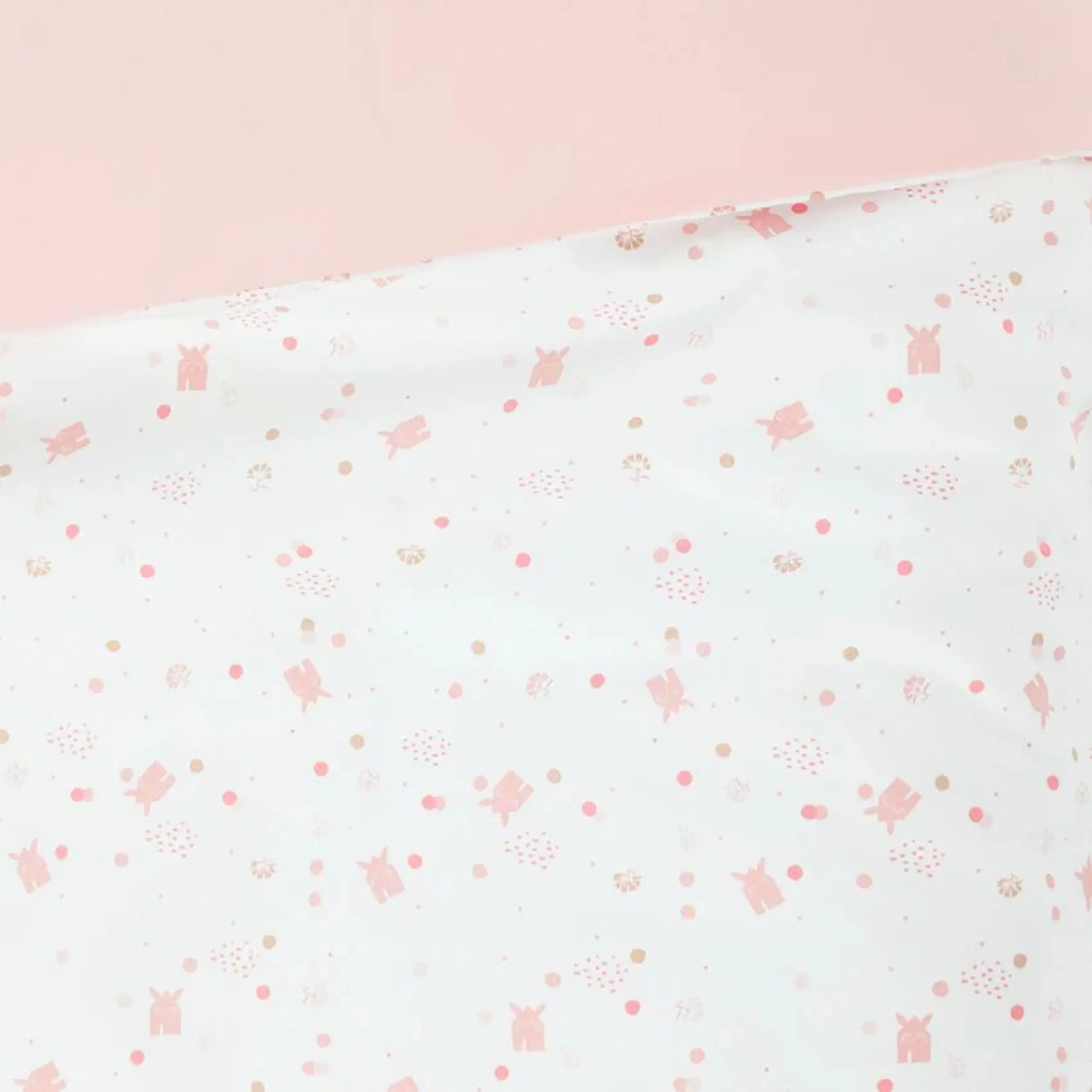 Lenjerie de pat pentru copii Premaman Little Princess 140x100 (White/Pink) - 3