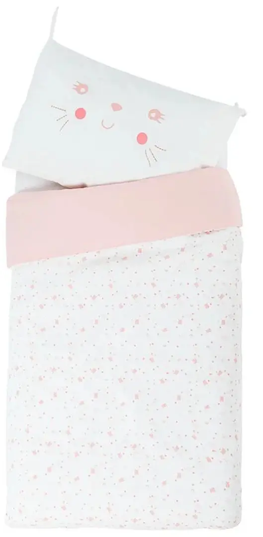 Lenjerie de pat pentru copii Premaman Little Princess 140x100 (White/Pink)