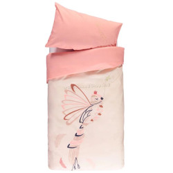 Lenjerie de pat pentru copii Premaman Magic Bird 140x100 (Pink)