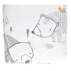 Lenjerie de pat pentru copii Premaman Our Little Friends 140x100 (White/Grey) Thumb