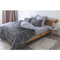 Постельное белье Relaxe Home Soft Dreams 021694 2P (Quadro Star Grey) Thumb