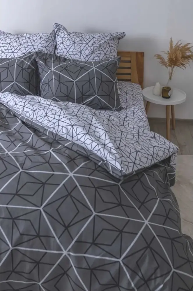 Постельное белье Relaxe Home Soft Dreams 021694 2P (Quadro Star Grey)