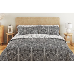 Постельное белье Relaxe Home Soft Dreams 021694 2P (Quadro Star Grey)