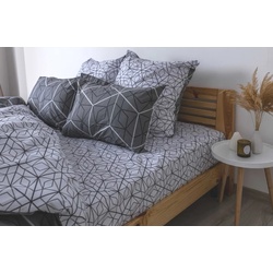 Постельное белье Relaxe Home Soft Dreams 021694 2P (Quadro Star Grey) Thumb