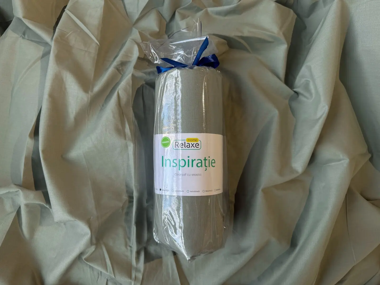 Простынь на резинке Relaxe Home Inspiratie 021677 120x200 (Green-Gray)