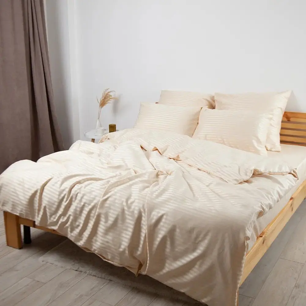 Постельное белье Tep Stripe Satin 019330 Euro 2P (Champagne) - 2