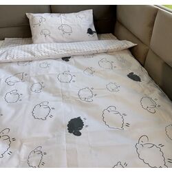 Детское постельное белье Tep Tepik 019333 Ovechka Dolli 1P (White/Black) Thumb