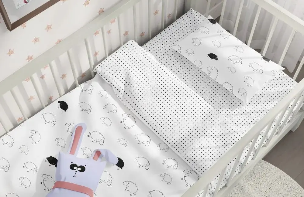 Детское постельное белье Tep Tepik 019333 Ovechka Dolli 1P (White/Black)