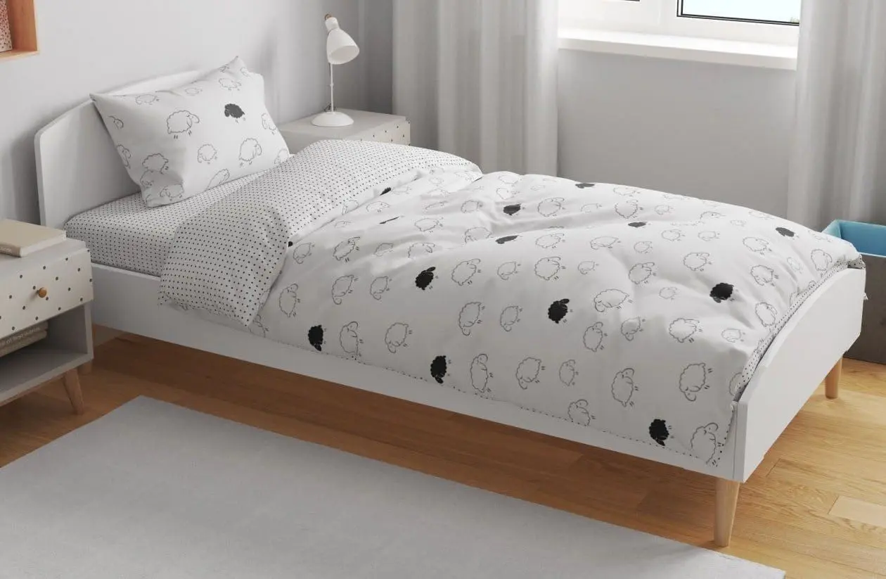 Детское постельное белье Tep Tepik 019333 Ovechka Dolli 1P (White/Black)