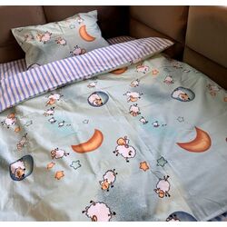 Lenjerie de pat pentru copii Tep Tepik Soft Dreams 019337 Sheep 1P (Light Blue) Thumb