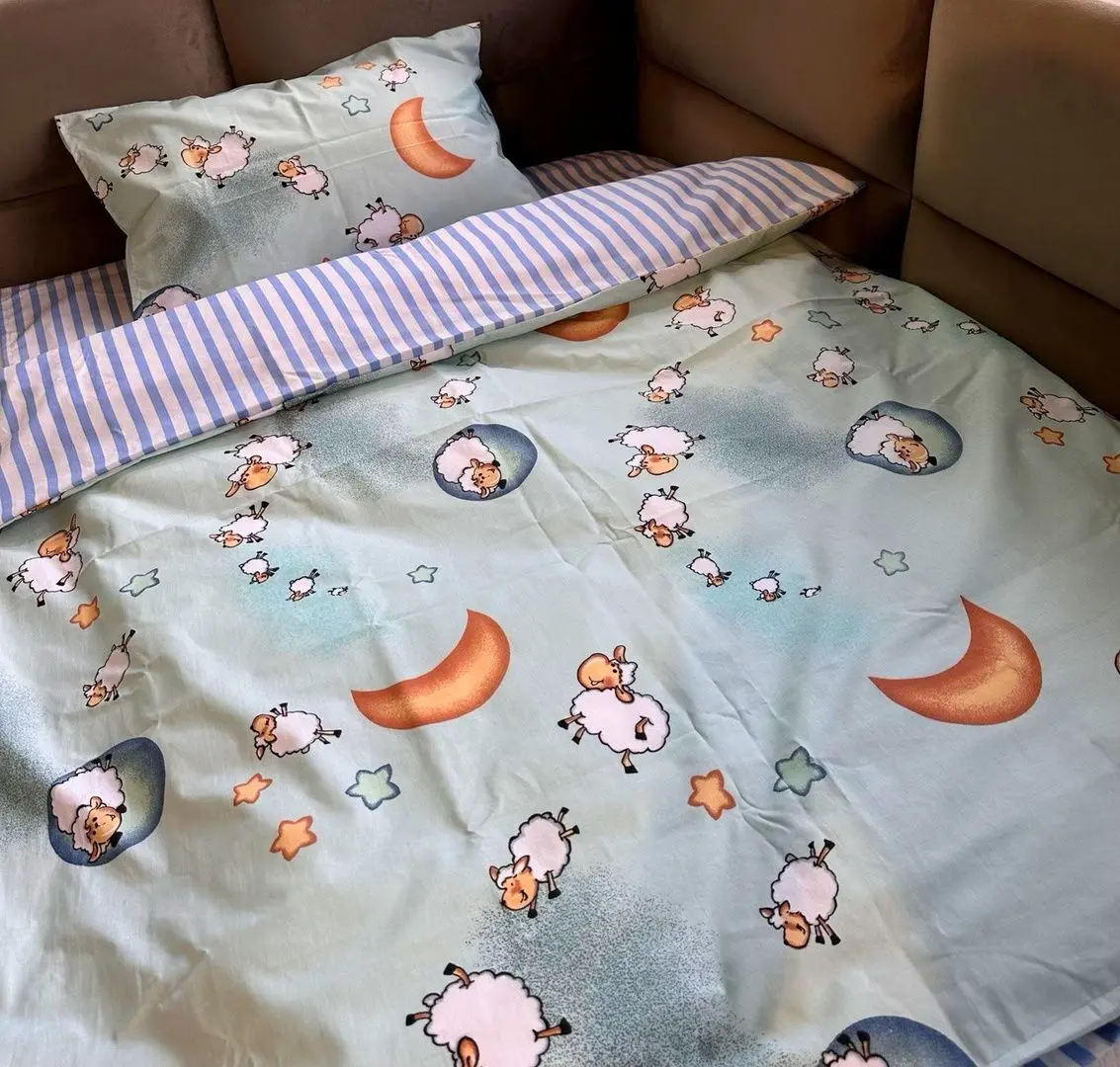 Lenjerie de pat pentru copii Tep Tepik Soft Dreams 019337 Sheep 1P (Light Blue)