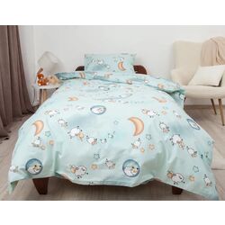 Lenjerie de pat pentru copii Tep Tepik Soft Dreams 019337 Sheep 1P (Light Blue) Thumb