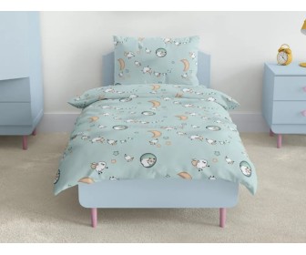 Lenjerie de pat pentru copii Tep Tepik Soft Dreams 019337 Sheep 1P (Light Blue)