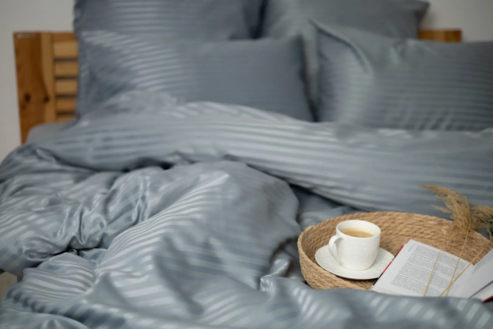 Постельное белье Tep Stripe Satin 019329 Euro 2P (Lunar) - 4