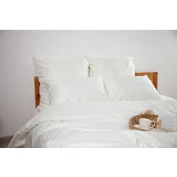 Постельное белье Tep Stripe Satin 019331 Euro 2P (Pure White) Thumb