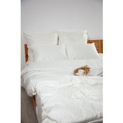 Постельное белье Tep Stripe Satin 019331 Euro 2P (Pure White)