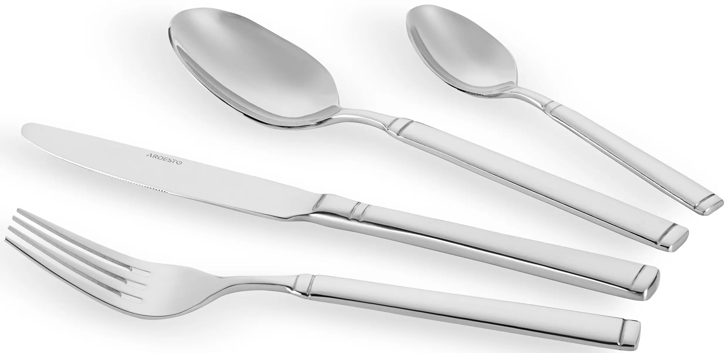 Набор столовых приборов Ardesto Black Mars Bordeaux AR0724BS 24pcs (Inox) - 2