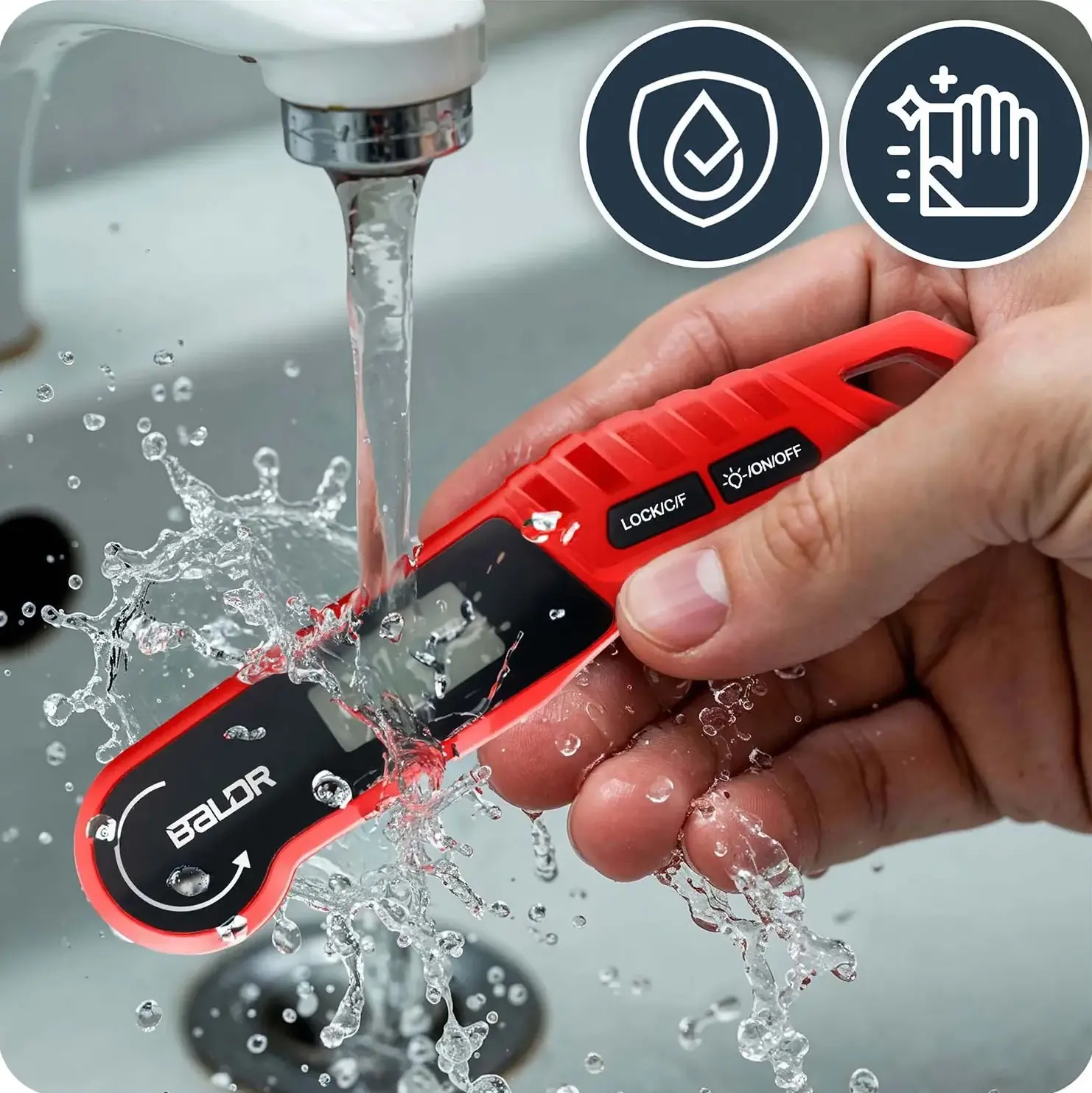 Пищевой термометр Baldr BD-130 313000 (Red/Black) - 12