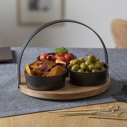 Set de servire Excellent Houseware 48185 (Black/Wood) Thumb