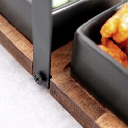 Set de servire Excellent Houseware 48186 (Black/Wood) Thumb