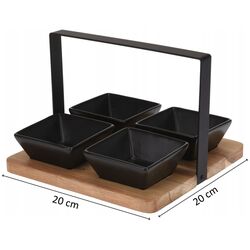 Set de servire Excellent Houseware 48186 (Black/Wood) Thumb