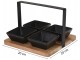 Set de servire Excellent Houseware 48186 (Black/Wood)