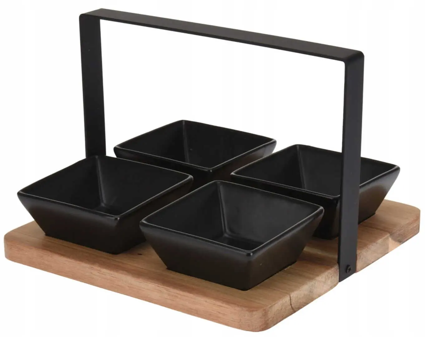 Set de servire Excellent Houseware 48186 (Black/Wood)