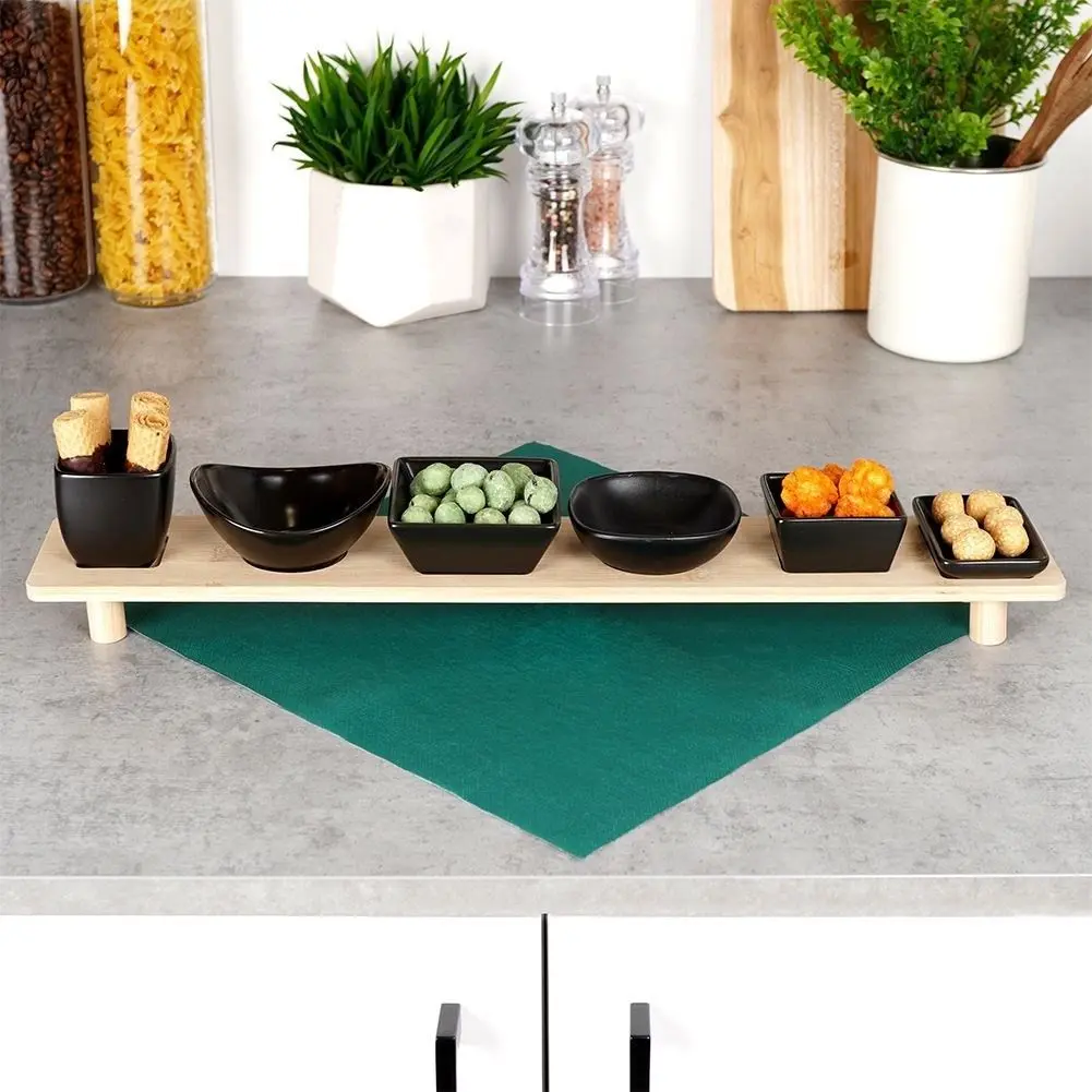 Set de servire Excellent Houseware 51383 (Black/Wood)