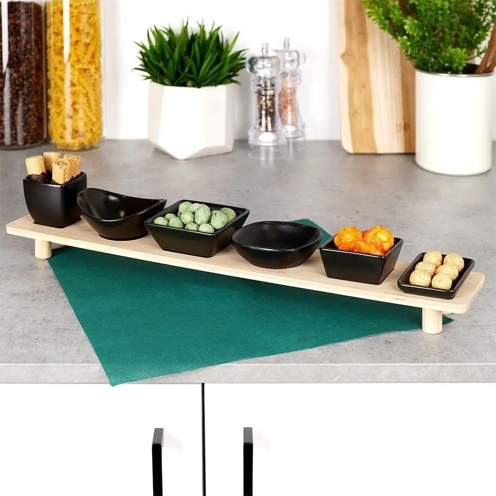 Set de servire Excellent Houseware 51383 (Black/Wood)