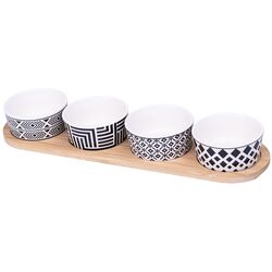 Set de servire Excellent Houseware 51384 (White/Wood) Thumb