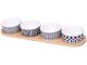 Set de servire Excellent Houseware 51384 (White/Wood)