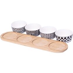 Set de servire Excellent Houseware 51384 (White/Wood) Thumb