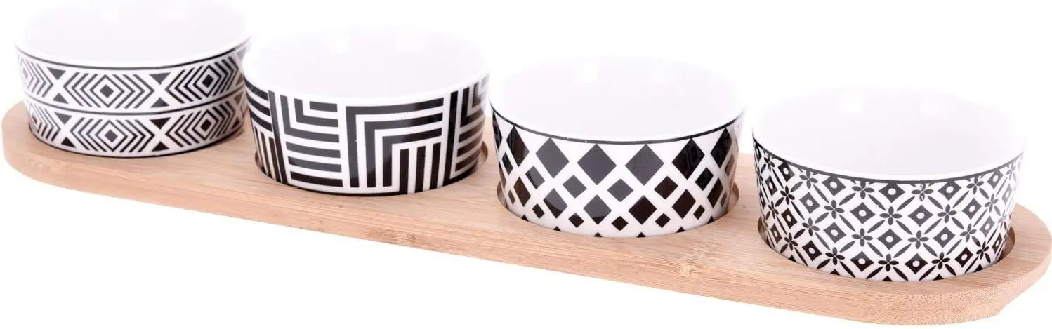 Set de servire Excellent Houseware 51384 (White/Wood)