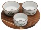 Set de servire Excellent Houseware 53804 (White/Wood)