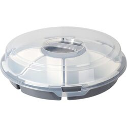 Farfurie de servire cu capac Excellent Houseware 49664 (Grey) Thumb