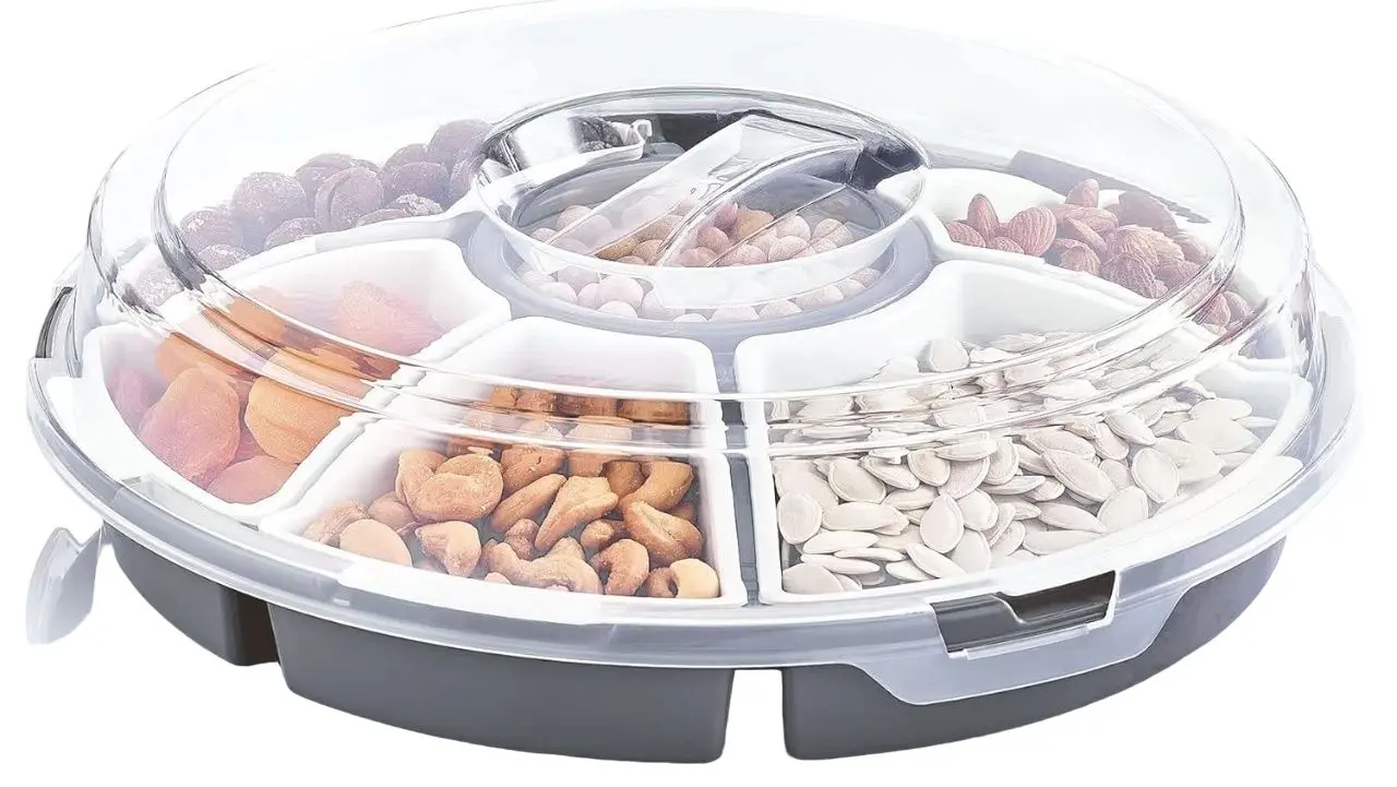 Farfurie de servire cu capac Excellent Houseware 49664 (Grey)