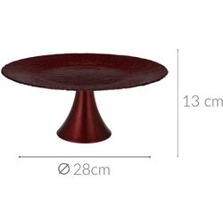 Suport pentru tort H&S Embossed Drops 48165 28cm (Bordeaux) Thumb