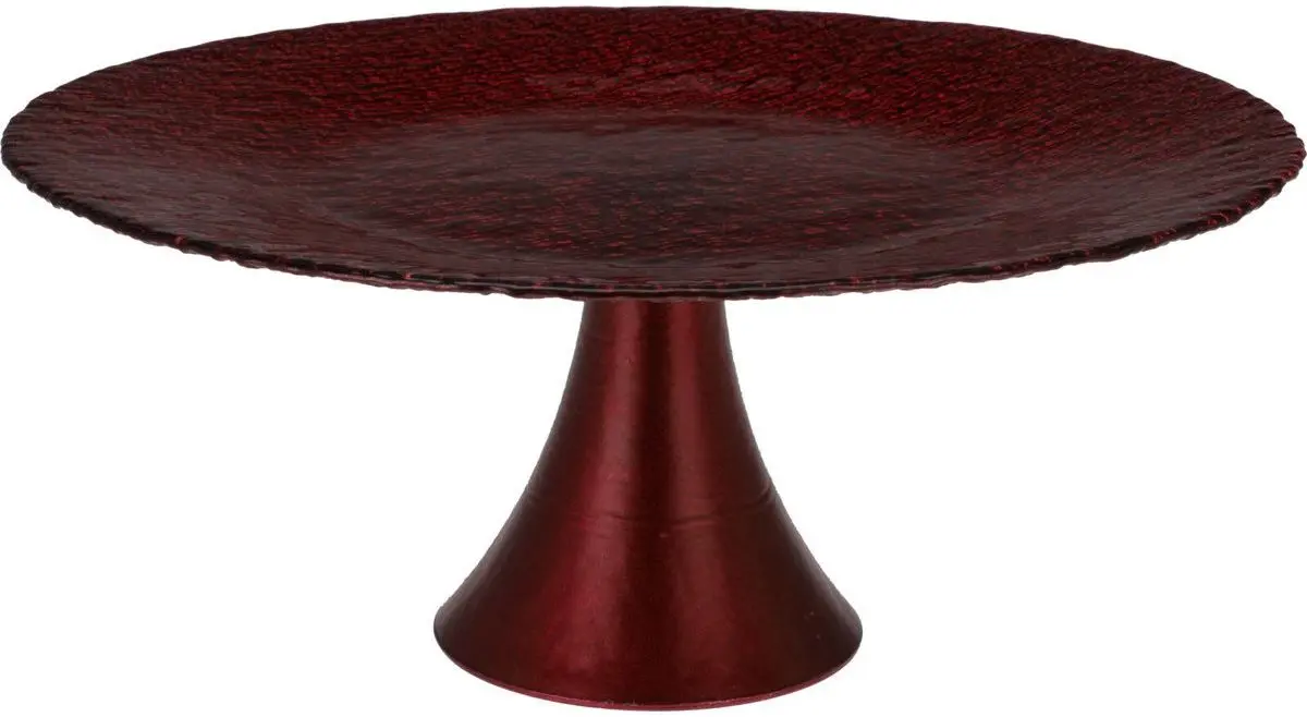 Suport pentru tort H&S Embossed Drops 48165 28cm (Bordeaux)