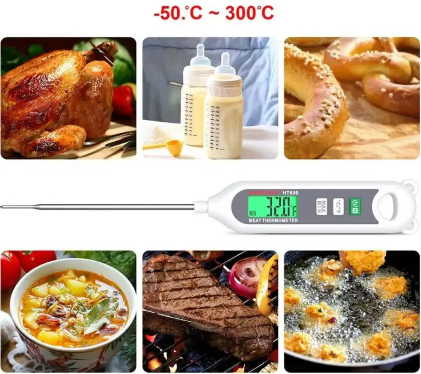 Termometru alimentar Habotest HT690 (White) - 4