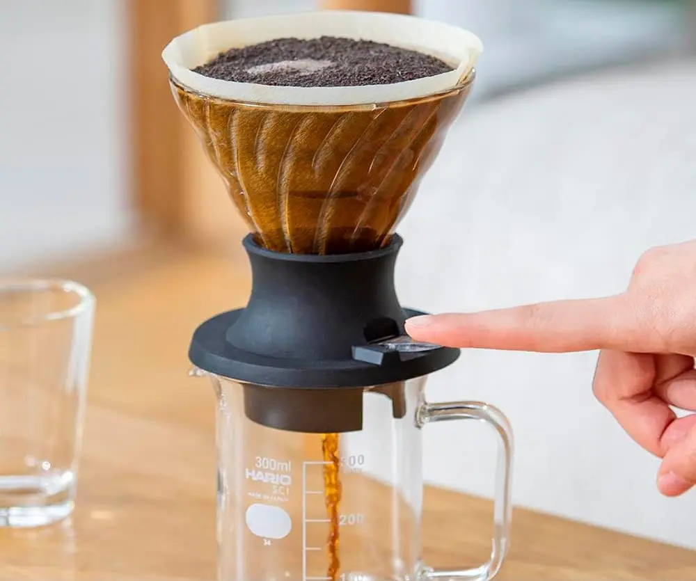 Palnie de cafea Hario SSD-360-B (Black/Transparent)