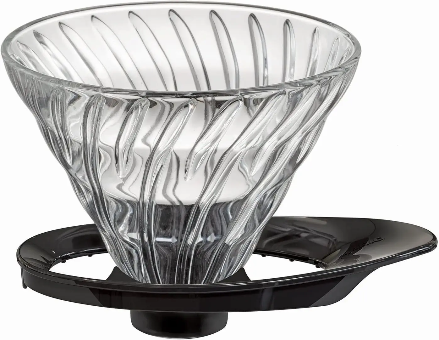 Palnie de cafea Hario V60 VDGR-02-B (Black/Transparent)