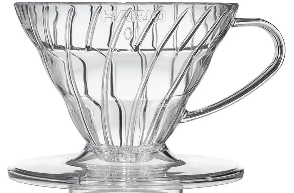 Palnie de cafea Hario V60 VDR-01-T (Transparent)