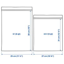 Комплект пакетов Zip-Lock Ikea Istad с узором  6/4.5л (Зеленый/Желтый) Thumb