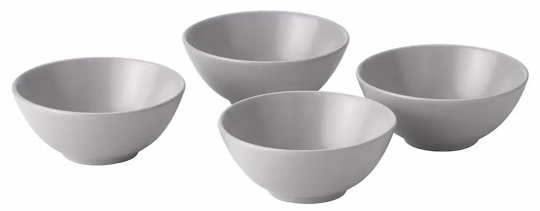 Набор мисок Ikea Fargklar 16см 4pcs (Серый Матовый)