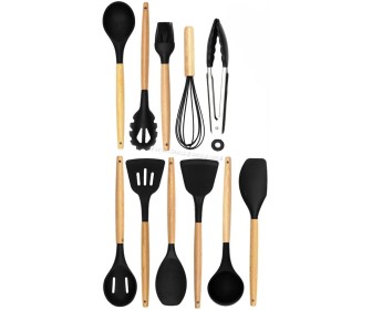 Set de bucatarie Ruhhy 21804 (Black/Natural)