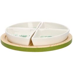 Set de servire Tognana Tapas Managua (White/Green) Thumb