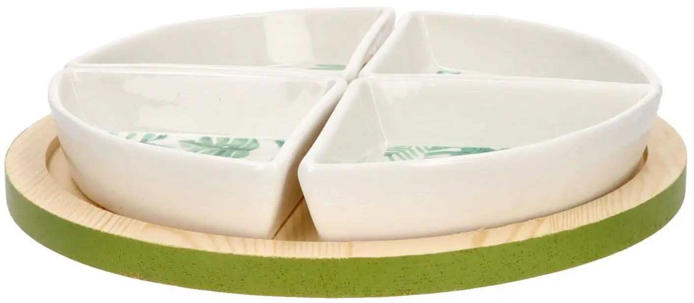Set de servire Tognana Tapas Managua (White/Green) - 2
